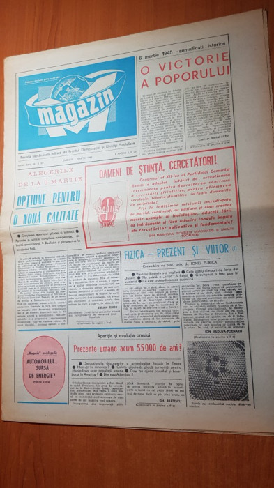 ziarul magazin 1 martie 1980-articol despre alegerile din 9 martie