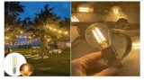 Ghirlanda luminoasa cu becuri led cu filament tip Edison 4w, de exterior, 50 m lungime, 50 becuri led
