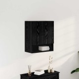 Dulap de perete vidaXL Negru Stejar 60x30x70 cm din lemn prelucrat