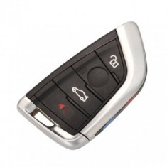 Cheie auto completa compatibila BMW F20, F21, F30, F01, F12, X3, X4 4 butoane Smart 433 MHz PCF7953P HiTag ID49