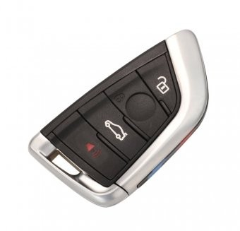 Cheie auto completa compatibila BMW F20, F21, F30, F01, F12, X3, X4 4 butoane Smart 433 MHz PCF7953P HiTag ID49 foto