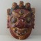 Bhairab Mahakala veche masca budista de lemn policromat Nepal