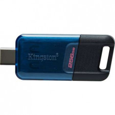 Stick Memorie Kingston DT80M, 256GB, USB-C, 3.0, Blue-Black