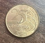 C50 - Moneda foarte veche - Brazilia - 25 centavos - 2004