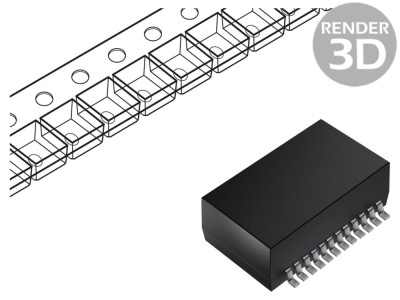 Transformator LAN SMD 1 Port foto
