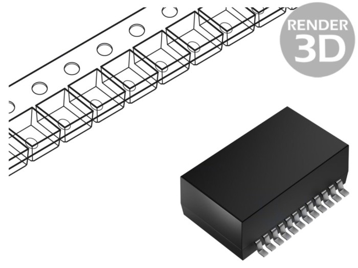 Transformator LAN SMD 1 Port