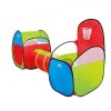 Cort de Joaca Copii 3 in 1 cu Tunel si Piscina cu Cos Baschet, Material Rezistent, Interior/Exterior, Baieti/Fete
