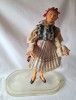 Papusa Tarancuta in costum popular traditional romanesc probabil din zona Tulcea - Arta Crisana - Romania, Jucarie veche anii 1960