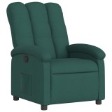 Cumpara ieftin Fotoliu rabatabil, verde inchis, material textil