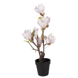 Cumpara ieftin Magnolie artificiala alba in ghiveci 12x12x40 cm
