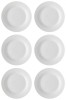 Set farfurii 6 piese pentru Fructe, din Portelan, Albe, diametru 19 cm
