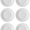 Set farfurii 6 piese pentru Fructe, din Portelan, Albe, diametru 19 cm