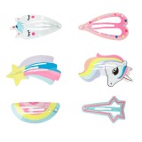Clame de păr metalice pentru copii, Set 6 buc, Multicolor, 5 cm, CMCLASS