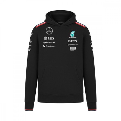 Mercedes AMG Petronas hanorac de bărbați cu glugă Driver Driver black F1 Team 2024 - M foto
