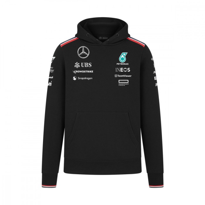 Mercedes AMG Petronas hanorac de bărbați cu glugă Driver Driver black F1 Team 2024 - M