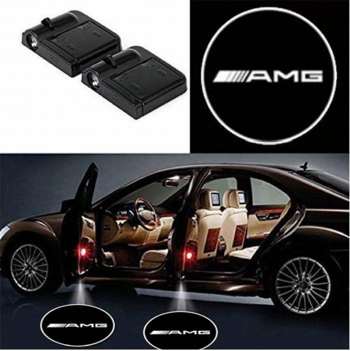 Set 2 Lampi Proiectoare Led Logo Universale MERCEDES AMG