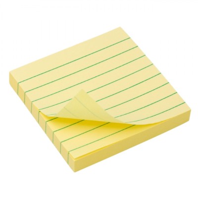 Notițe Adezive, Model Galben, Dimensiune 7.6x7.6cm, 100 File foto