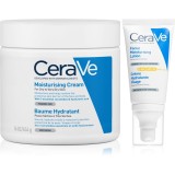 Set CeraVe Crema hidratanta fata corp 454g + Lotiune SPF 50 52ml pentru piele uscata