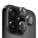Folie de protectie Camera Spate Blueo Metal Frame pentru Apple iPhone 16e, Sticla Securizata, Argintie