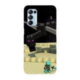 Husa compatibila cu Oppo A73, Viceversa, model Dragon Fight Minecraft, Silicon, TPU, Transparent, Carcasa