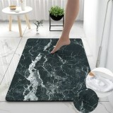 Covoras pentru baie Relax Time ultra absorbant, anti-alunecare, material Diaton, Model Marmura Safir , 40 x 60 cm, Grey