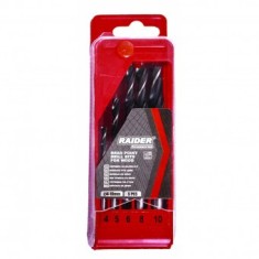 Set 5 burghie pentru lemn Raider 157114, dimensiuni 4, 5, 6, 8, 10 mm