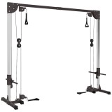 SPORTNOW Lat Machine cu scripete reglabile, stație cu cabluri pentru lat pulldown, 4 m&acirc;nere, &icirc;ncărcare reglabilă cu discuri, din oțel | Aosom Romania