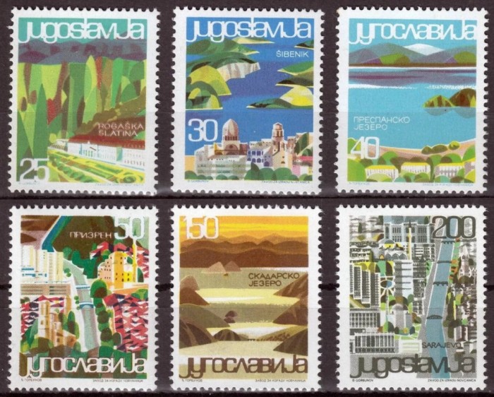 Iugoslavia 1965 - Turism, vederi, serie neuzata