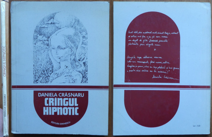 Daniela Crasnaru, Crangul hipnotic, 1979, ed. 1 cu autograf catre Mircea Ciobanu