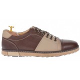 Cumpara ieftin Pantofi barbati casual, sport din piele naturala maro - 747M