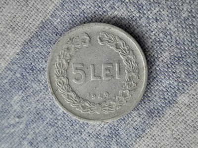 5 LEI 1949 - Romania R.P. foto