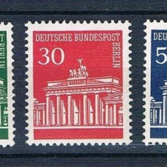GERMANIA BERLIN 1966 POARTA BRANDENBURG 2 SERII COMPLETE NEȘTAMPILATĂ+ȘTAMPIL