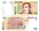 Argentina 10 Pesos 2012 P-354b UNC