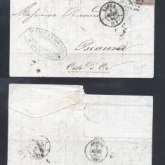 Belgium 1866 Postal History Rare Cover + Content Liege Beaune DB.251