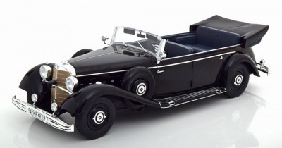 Macheta auto Mercedes-Benz 770 (W150) decapotabila 1938 negru, 1:18 MCG foto