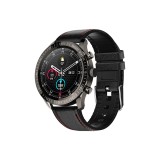 Cumpara ieftin Ceas Smartwatch Twinkler TKY-QY05 Negru, Curea piele cu Moduri sportive, Monitorizare tensiune arteriala, Memento sedentar, Calitate somn, Calorii ars