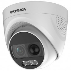 Camera supraveghere 2MP Hikvision DS-2CE72DFT-PIRXOF senzor PIR cu lumina alba, IR 20m ,alarma incorporata foto