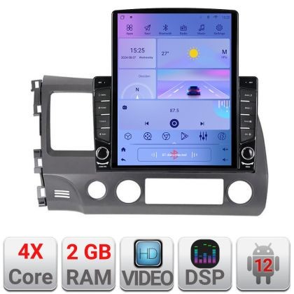 Navigatie Honda Civic 2005-2011 K-044 ecran tip TESLA 9.7&quot; cu Android Radio Bluetooth Internet GPS WIFI 2+32 DSP Quad CarStore Technology