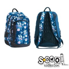 Ghiozdan compartiment laptop, FLOWERS, 43x27x15cm - S-COOL foto