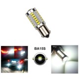 LED 33 SMD BA15S P21W 1156 Canbus Lampa Becuri Lumini Alb 12V 24V cu Lentila