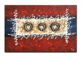 Cumpara ieftin Tablou abstract pictat manual living, birou, Compozitie abstracta, 90x60cm ulei pe panza efect 3D, gata de expus pe perete