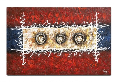 Tablou 3D abstract pictat manual living, birou, Compozitie abstracta, 90x60cm ulei pe panza in relief foto