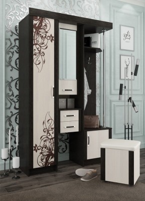 Cuier Elena 1,3 m Wenge+Mesteacan foto