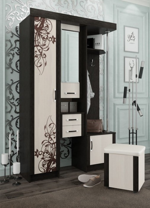 Cuier Elena 1,3 m Wenge+Mesteacan