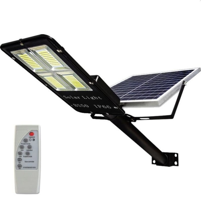 Lampa stradala solara 150W, 5250 lm, lumina alb rece, IP65, control telecomanda