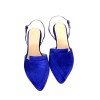 Balerini din piele intoarsa cu bareta la spate Nikko Blue, 35 - 41, Albastru, Ingiro