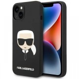 Karl Lagerfeld Husa MagSafe Liquid Silicone Karl Head iPhone 14 Plus Negru