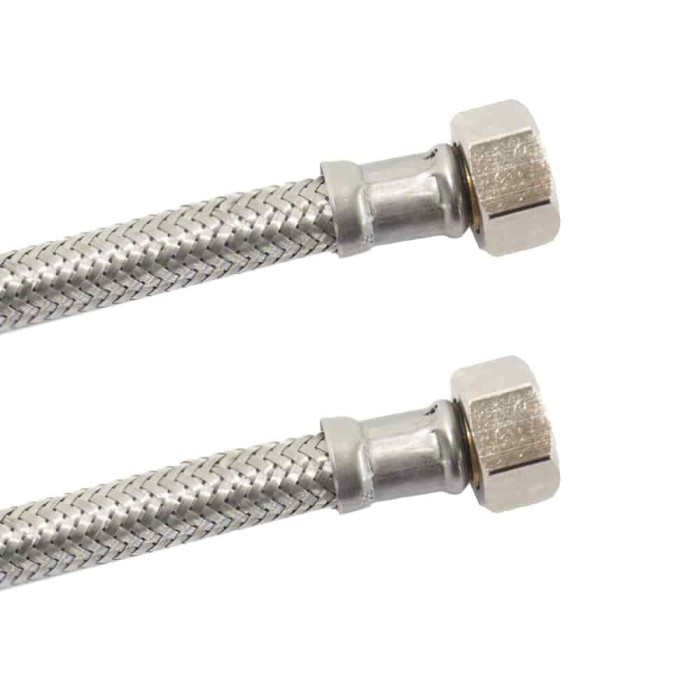 Furtun Flexibil Inox, Racord Apă Potabilă, DN13, 1/2-3/4