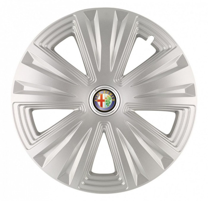Set 4 Capace Roti, potrivite jantelor de R16, pentru Alfa Romeo, model glory Gri