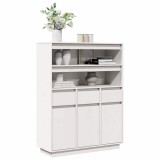 VidaXL Dulap &icirc;nalt, alb, 89x34x116,5 cm, lemn masiv de pin